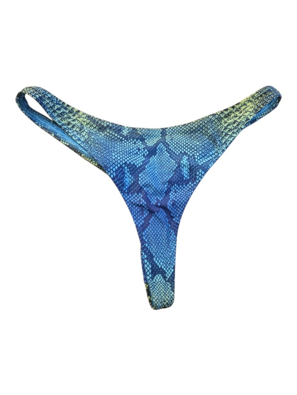 NWT Skims Signature Swim Thong Bikini Bottom Aqua Ombre Snake Print Small